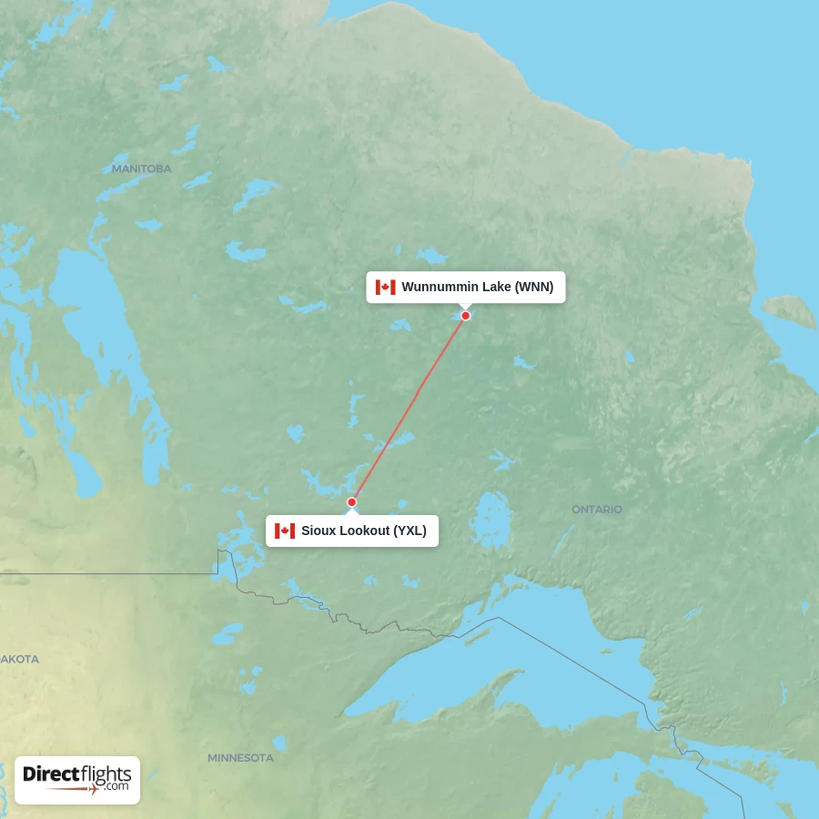 WNN - YXL route map