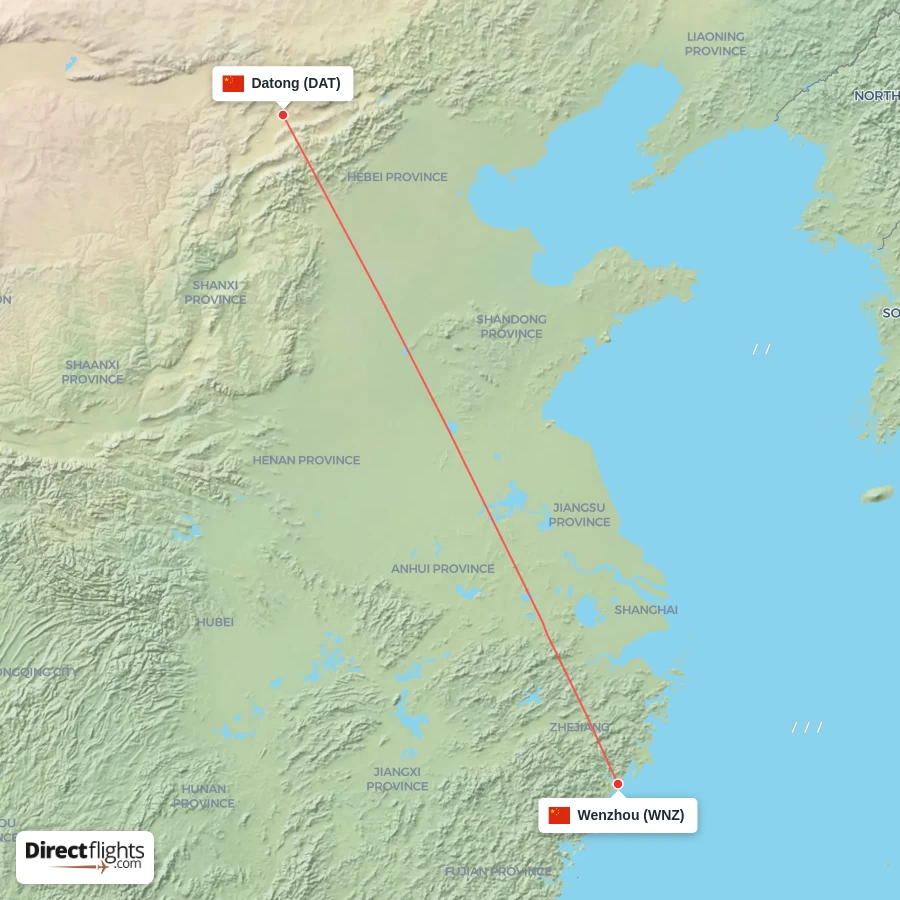 WNZ - DAT route map