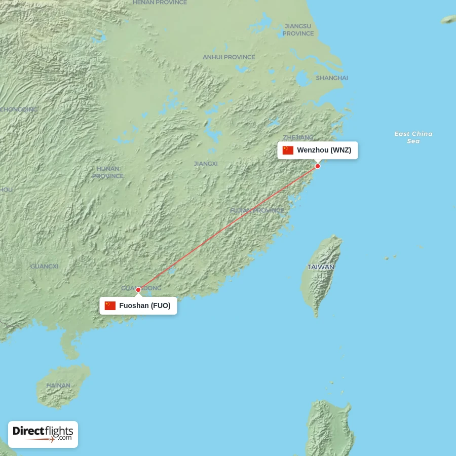 WNZ - FUO route map