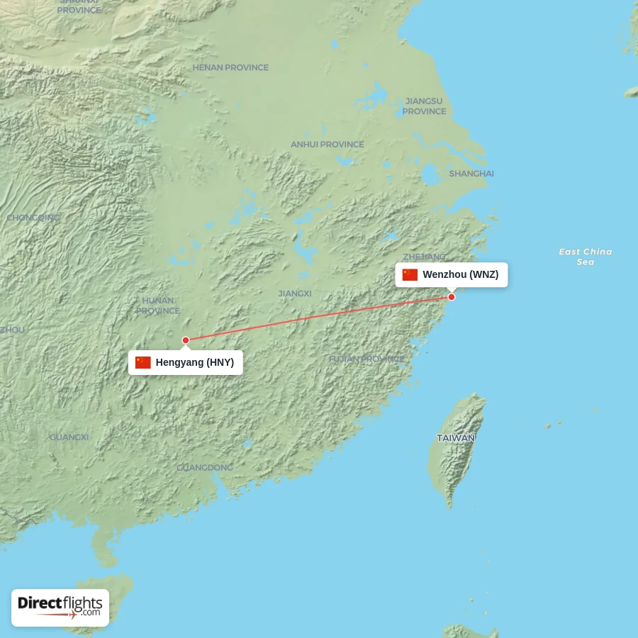 WNZ - HNY route map