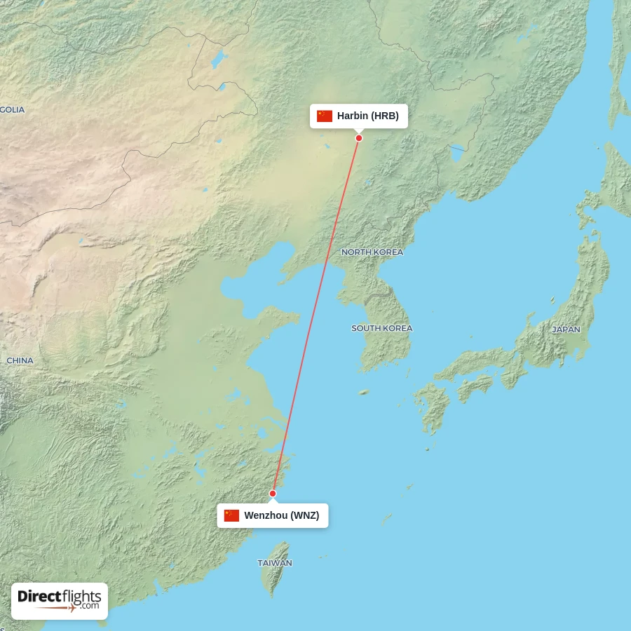 WNZ - HRB route map