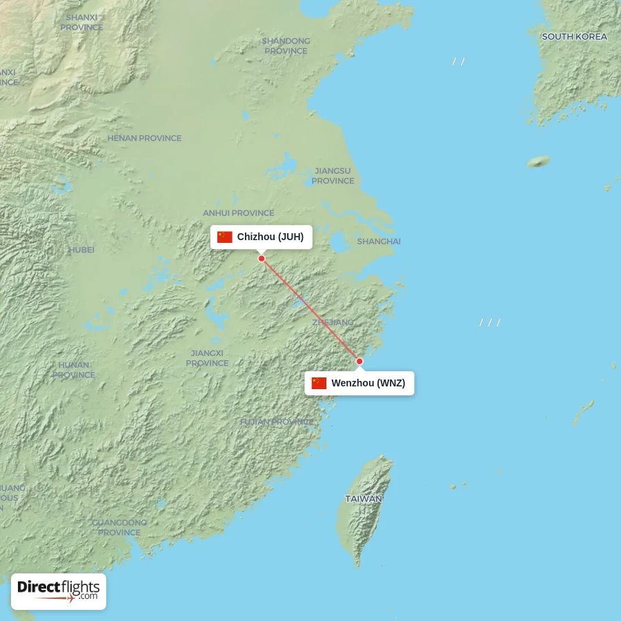 WNZ - JUH route map