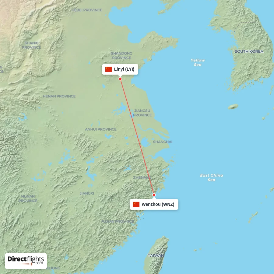 WNZ - LYI route map