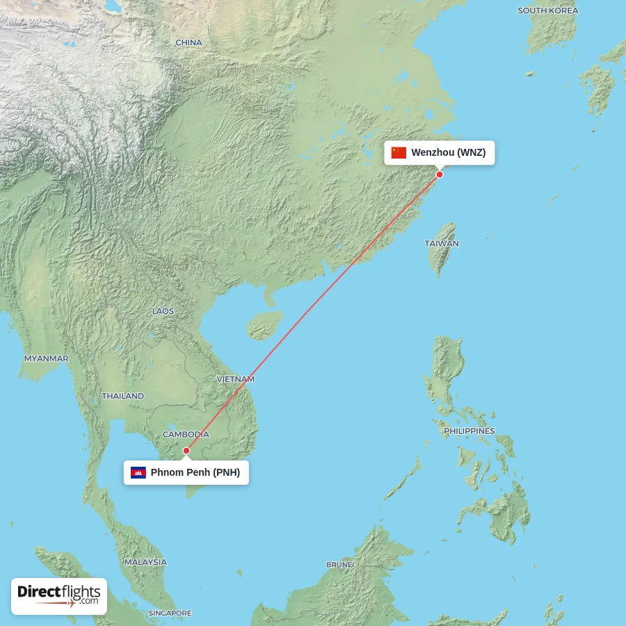 WNZ - PNH route map