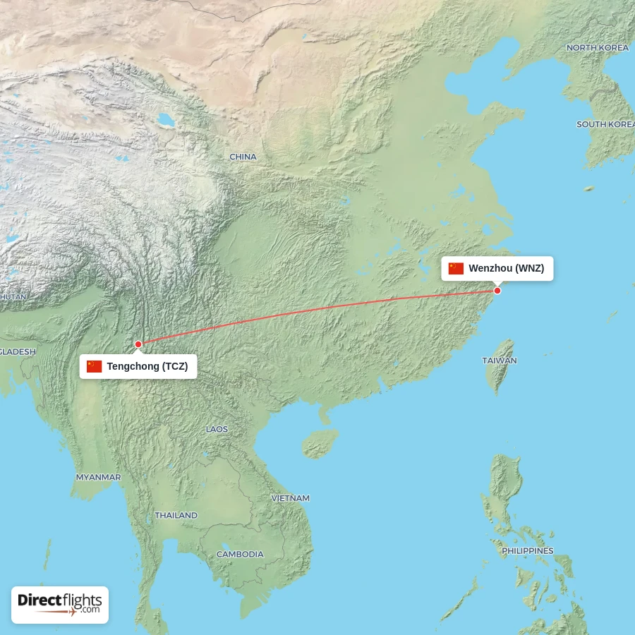 WNZ - TCZ route map