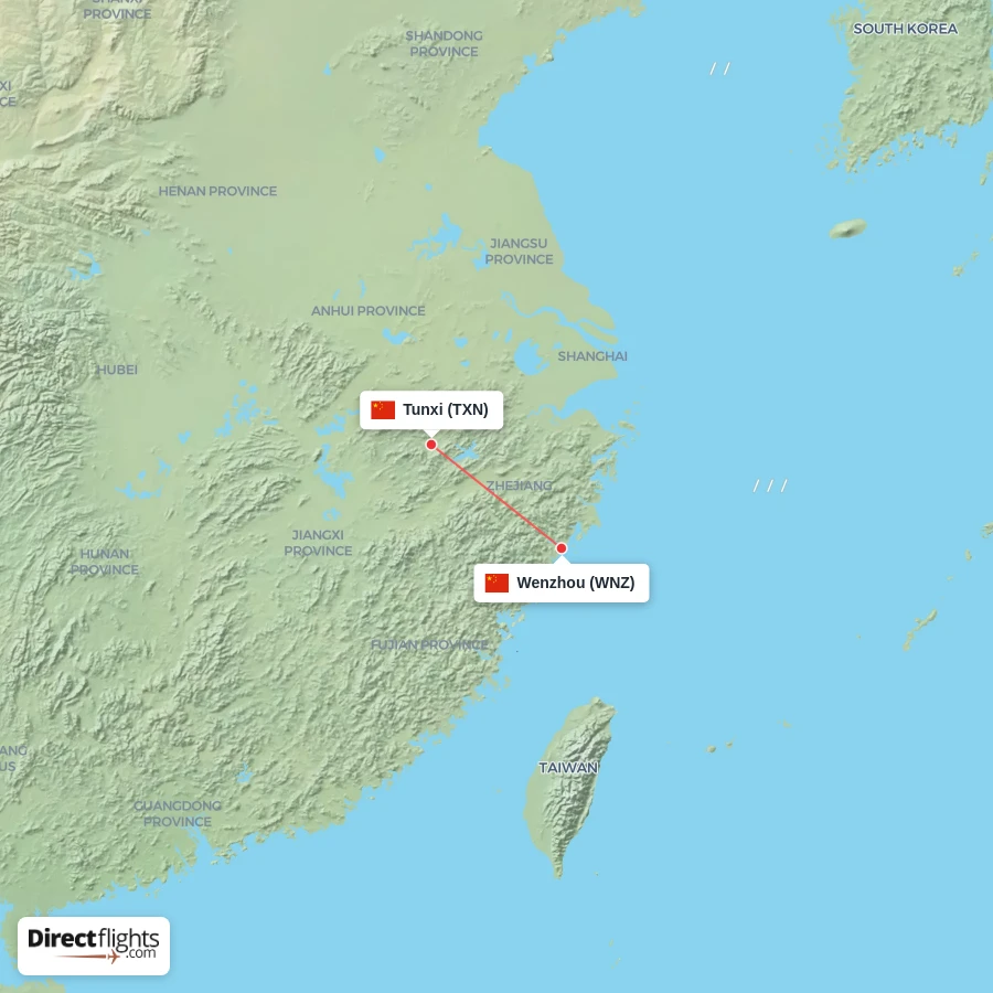 WNZ - TXN route map