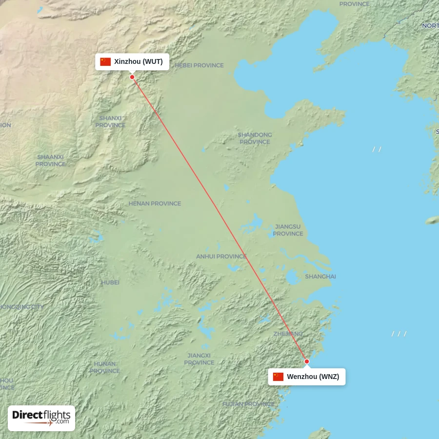 WNZ - WUT route map