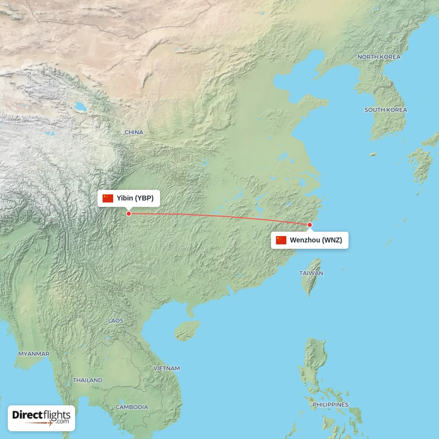 WNZ - YBP route map