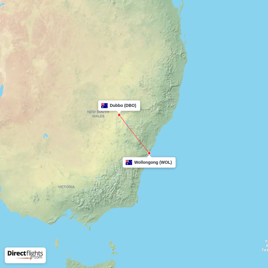 WOL - DBO route map
