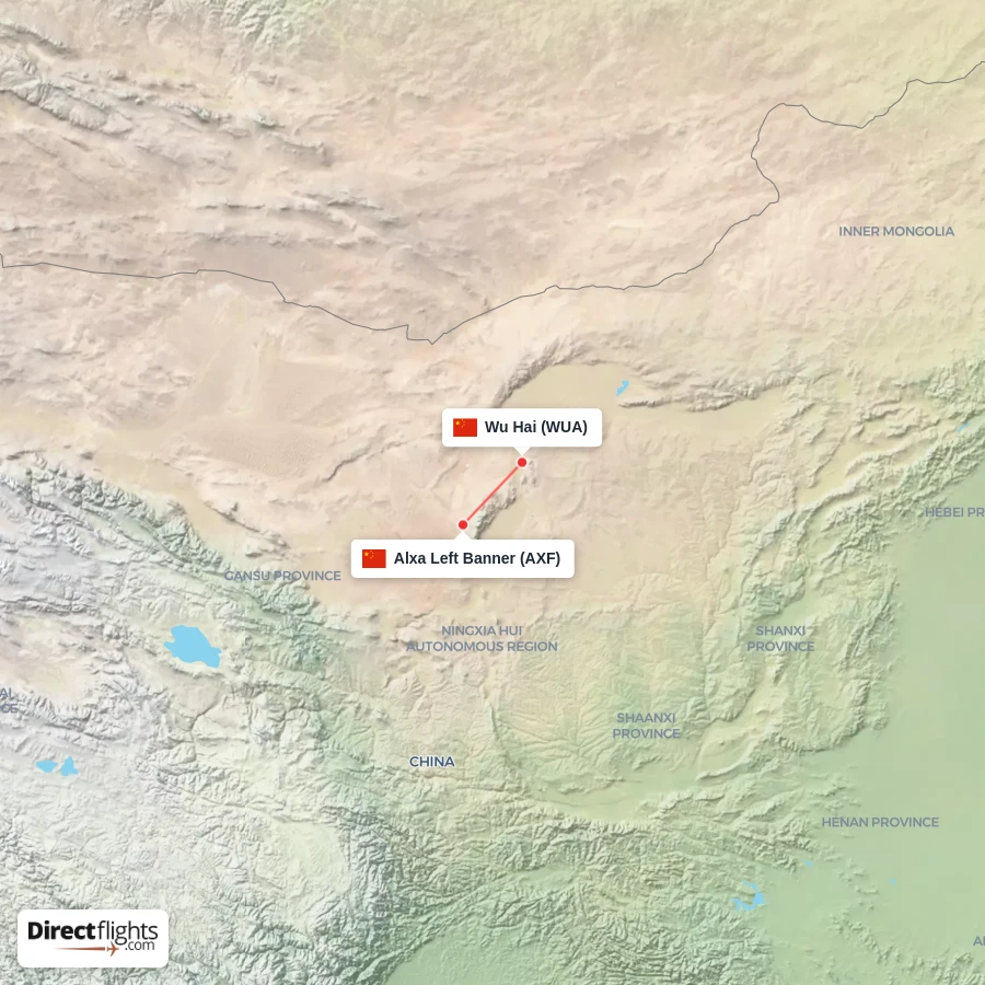 WUA - AXF route map