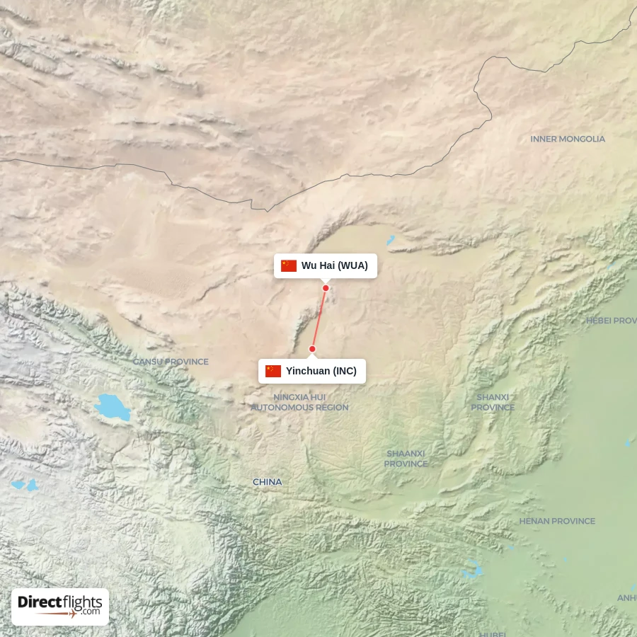 WUA - INC route map