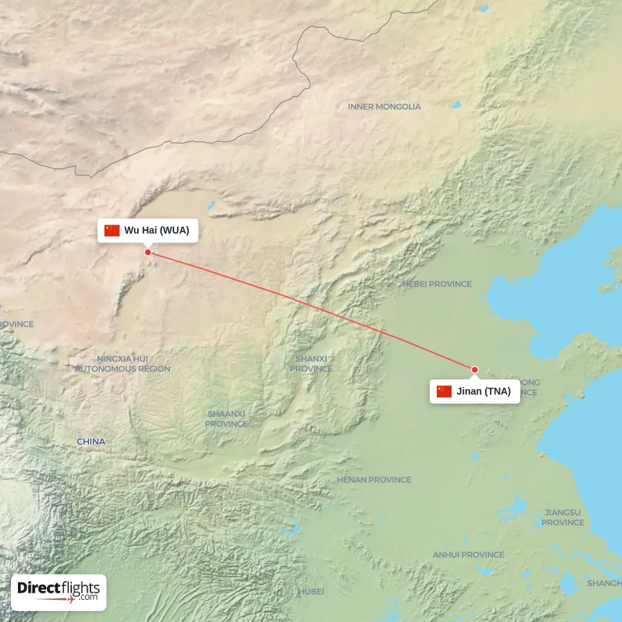 WUA - TNA route map