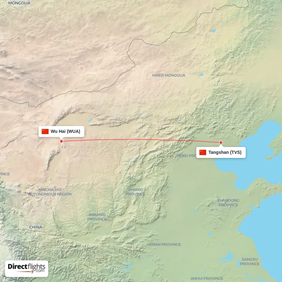 WUA - TVS route map