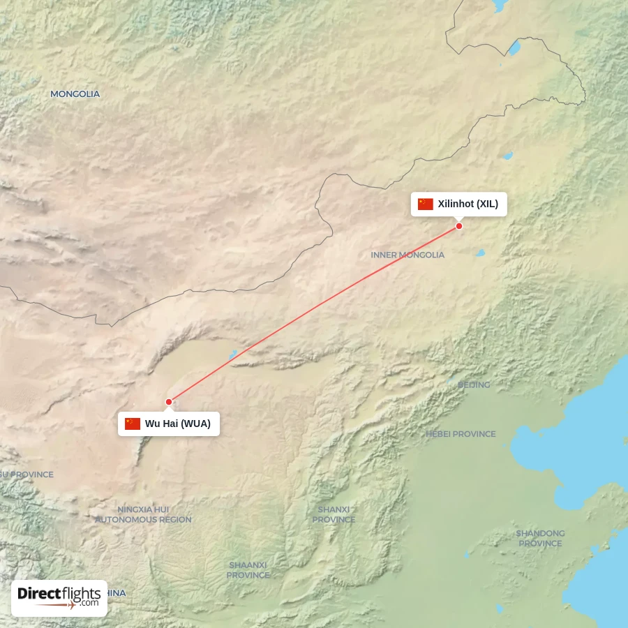 WUA - XIL route map