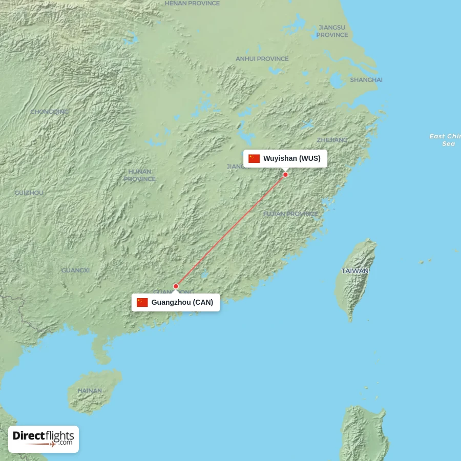 WUS - CAN route map