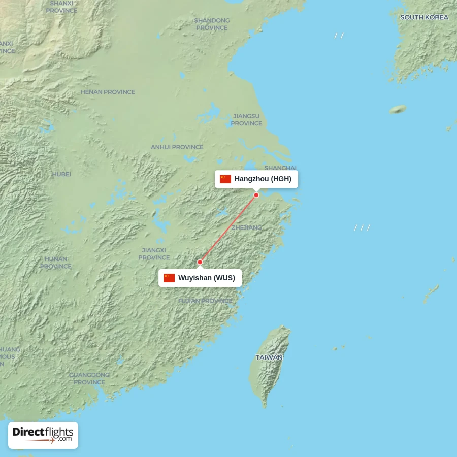 WUS - HGH route map