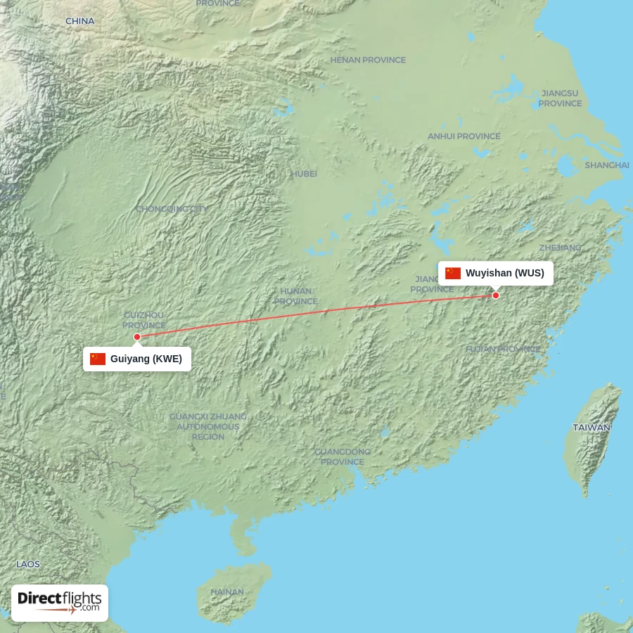 WUS - KWE route map