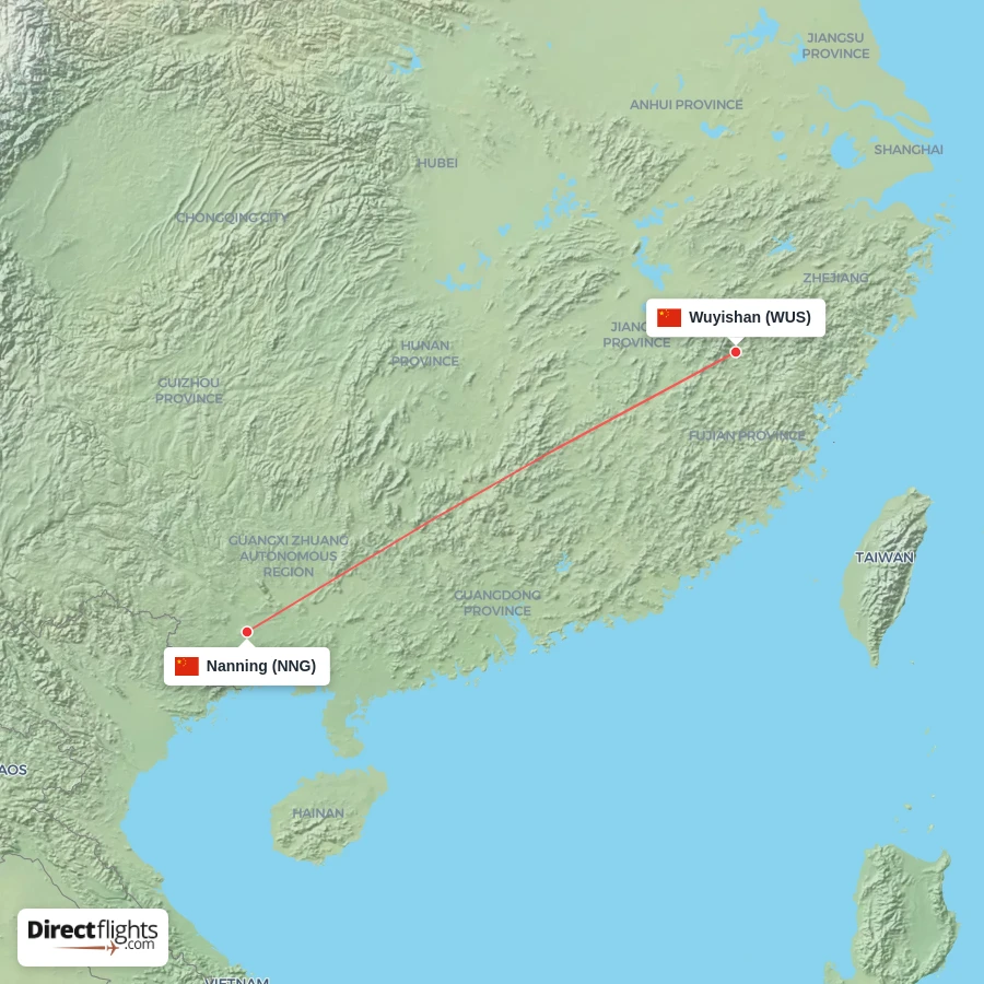 WUS - NNG route map