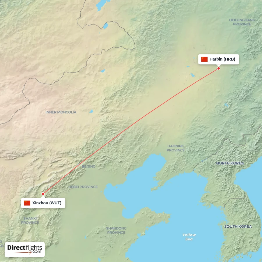 WUT - HRB route map