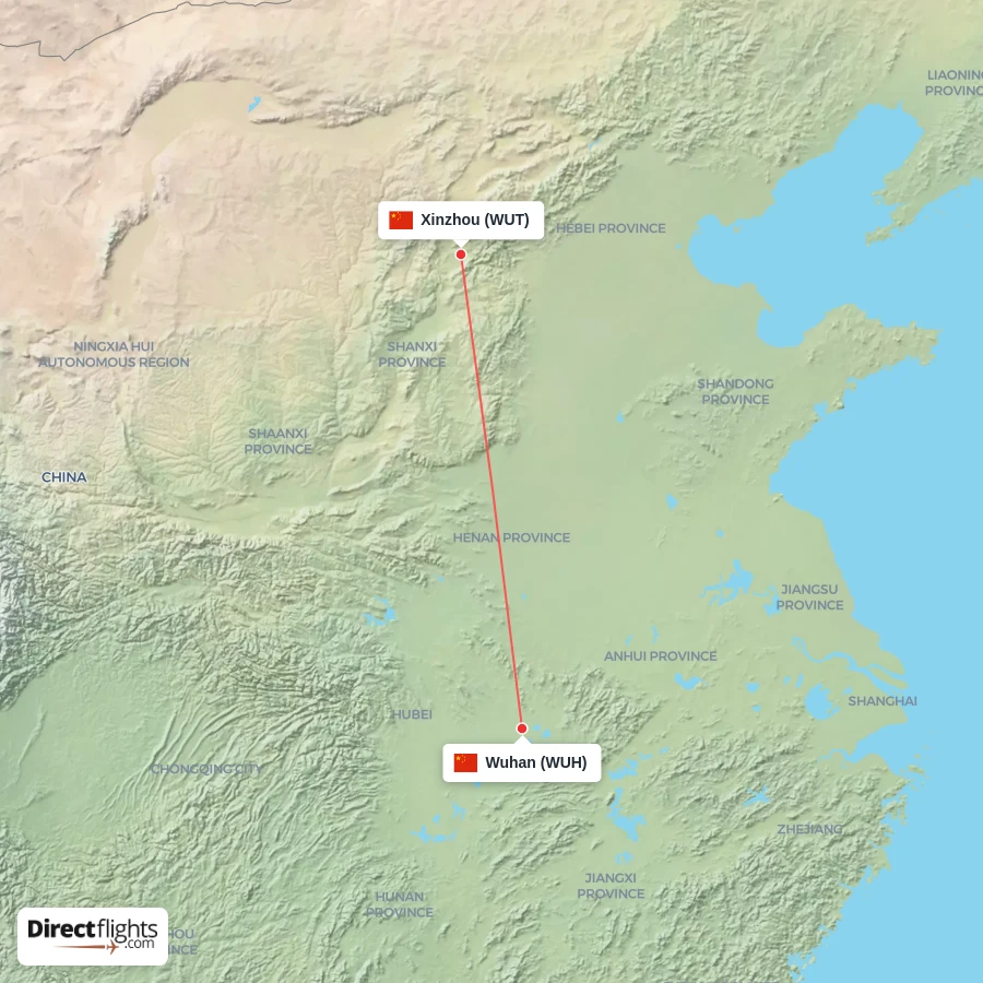 WUT - WUH route map