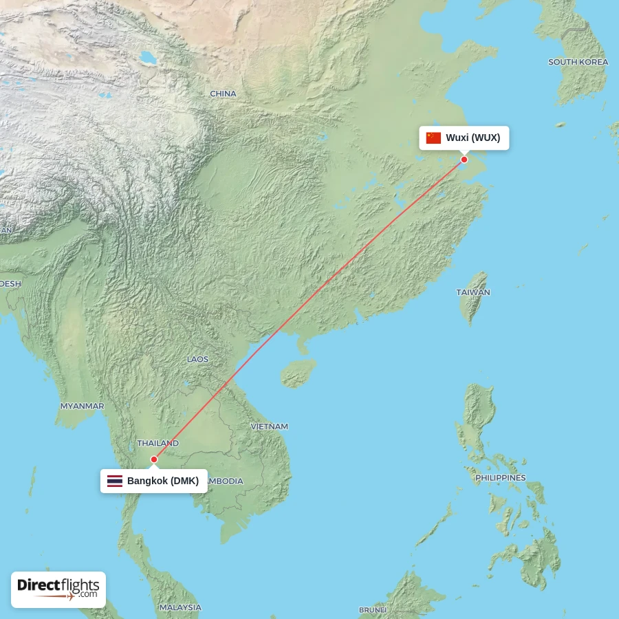 WUX - DMK route map