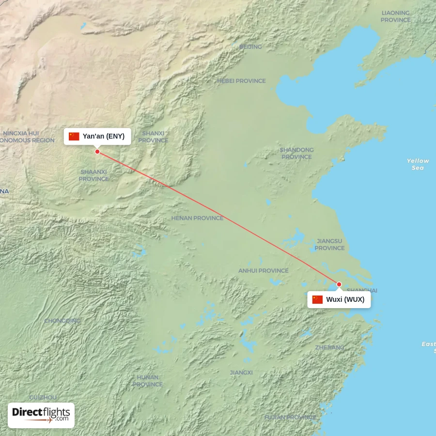 WUX - ENY route map
