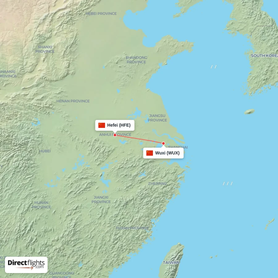 WUX - HFE route map
