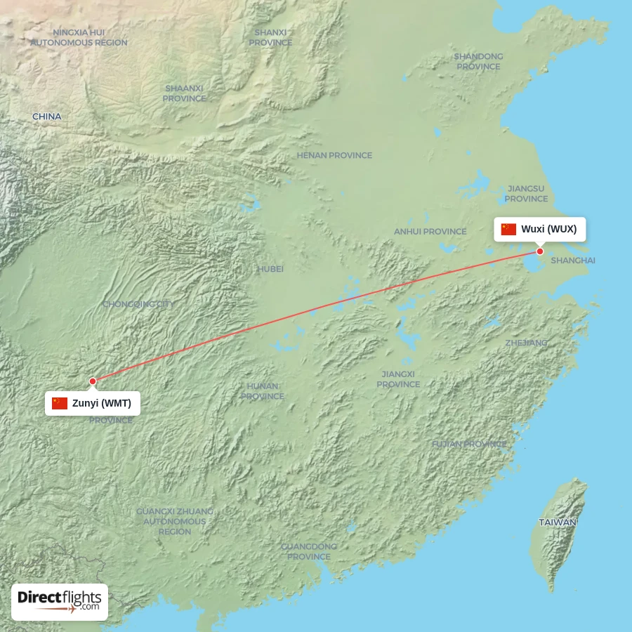 WUX - WMT route map