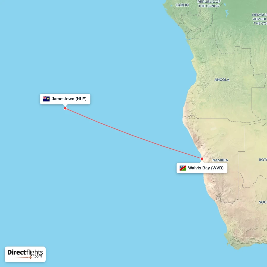 WVB - HLE route map