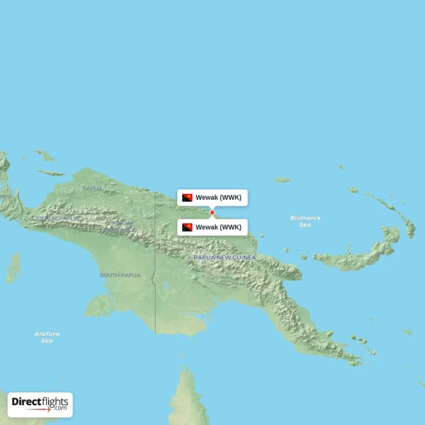 Wewak - Wewak direct flight map