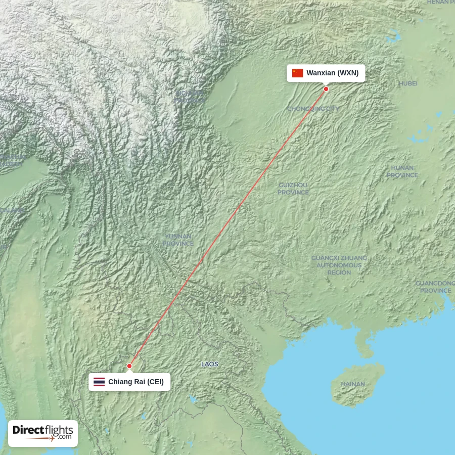 WXN - CEI route map