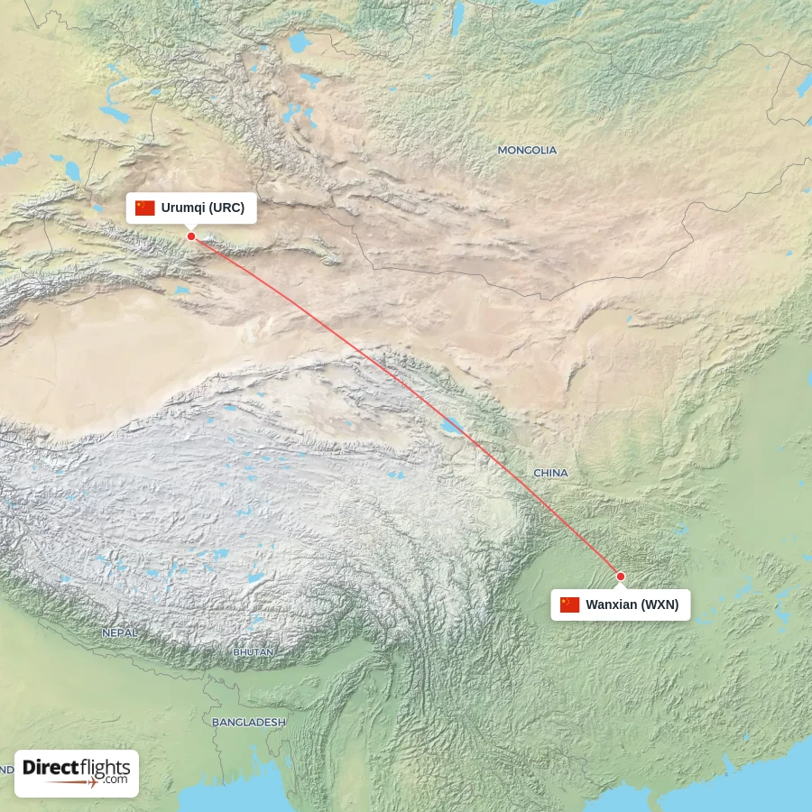 WXN - URC route map