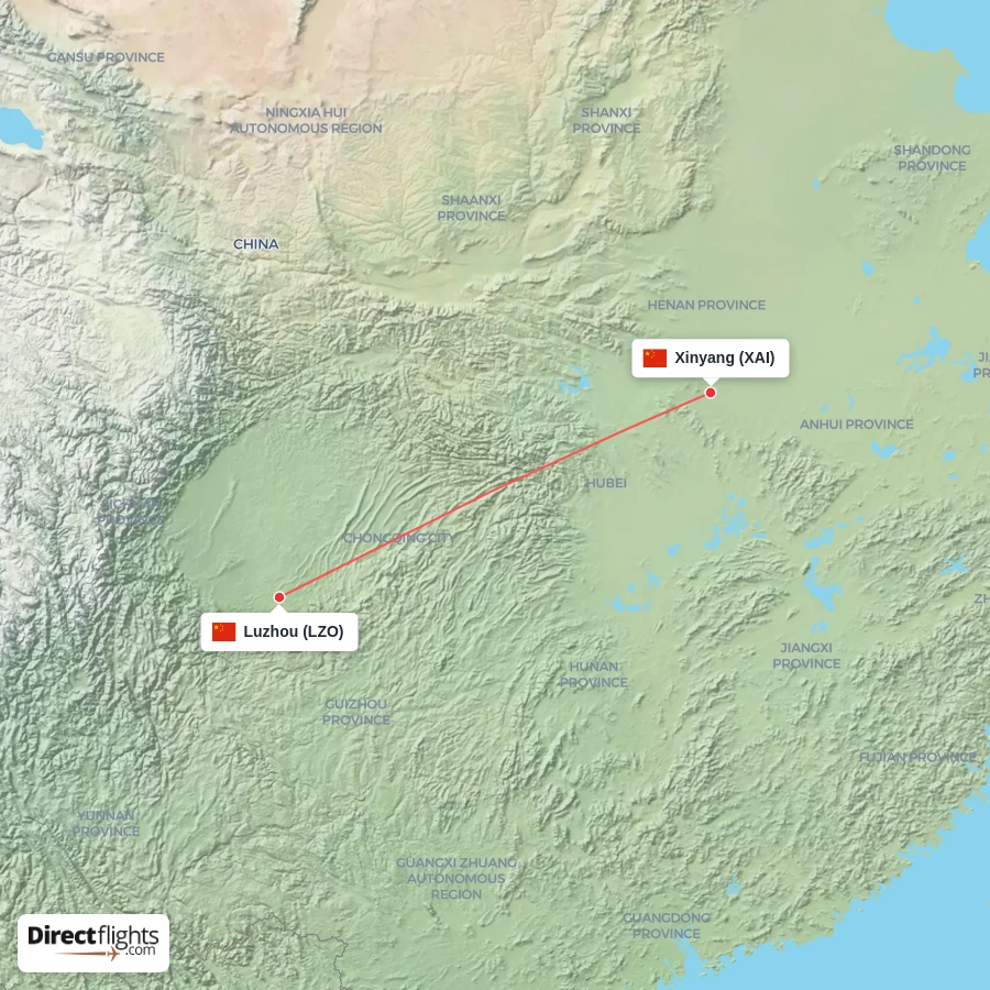 XAI - LZO route map