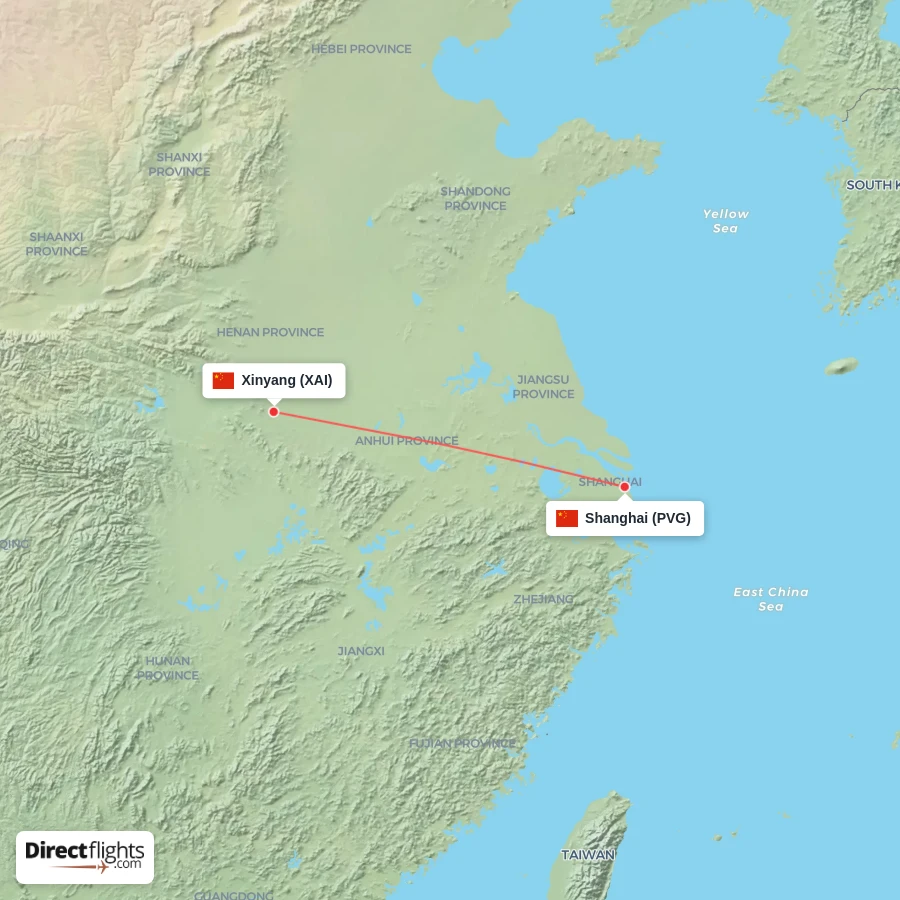 XAI - PVG route map