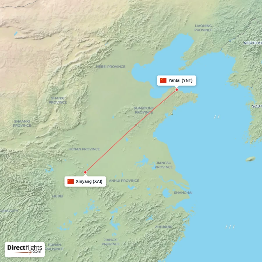 XAI - YNT route map