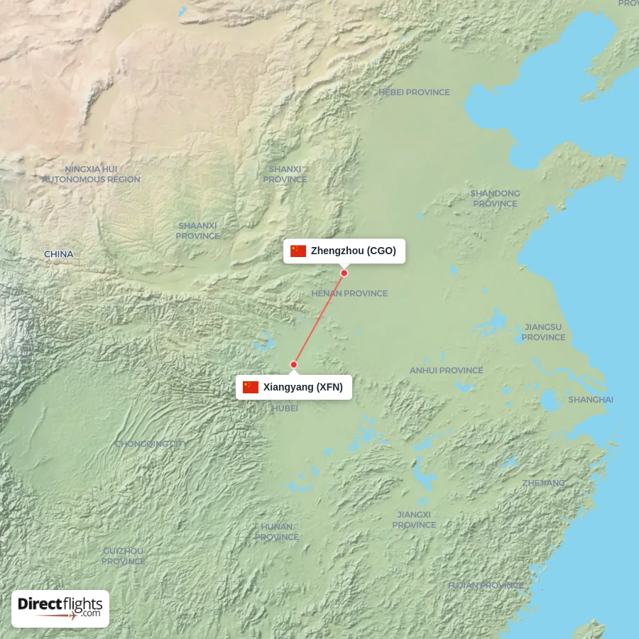 XFN - CGO route map