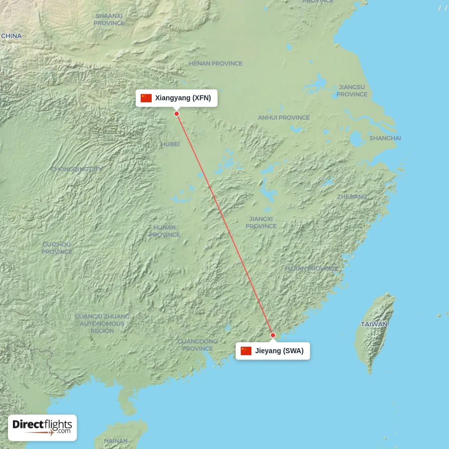 XFN - SWA route map