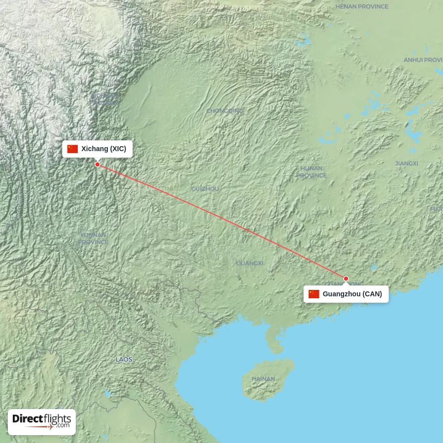 XIC - CAN route map