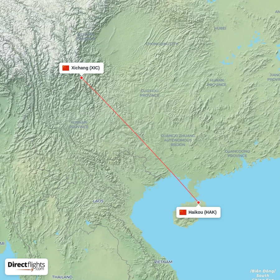 XIC - HAK route map