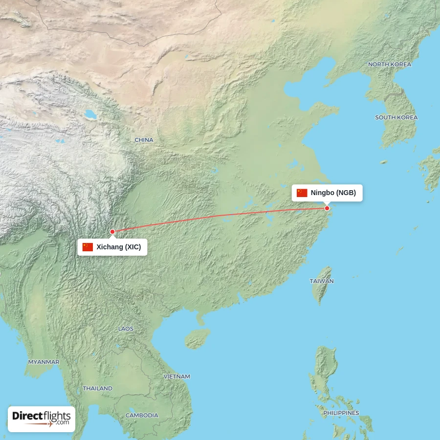 XIC - NGB route map