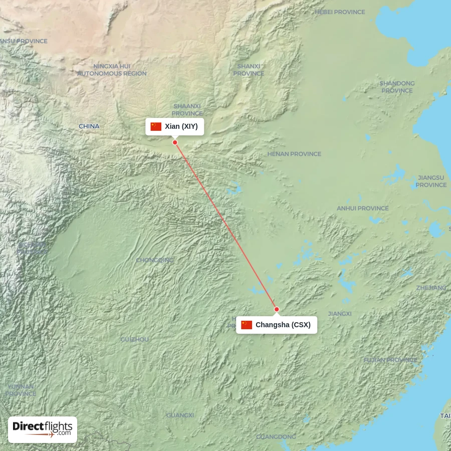 XIY - CSX route map