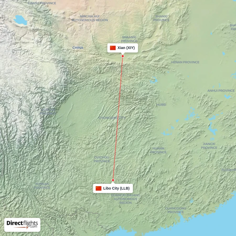 XIY - LLB route map