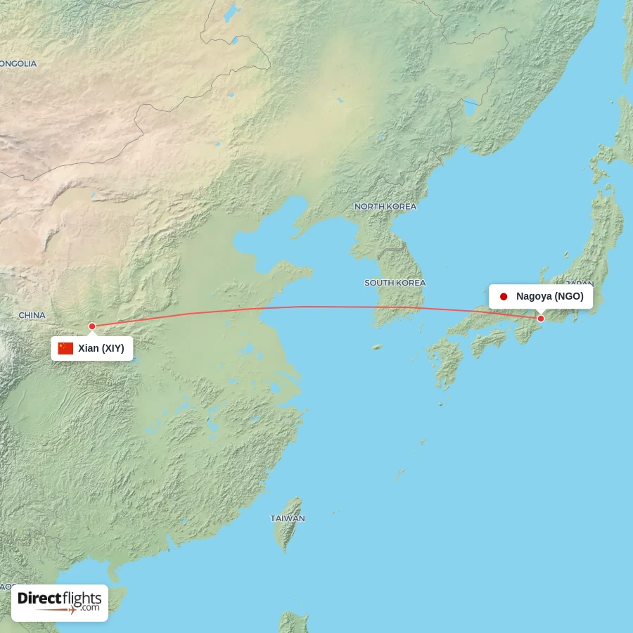XIY - NGO route map