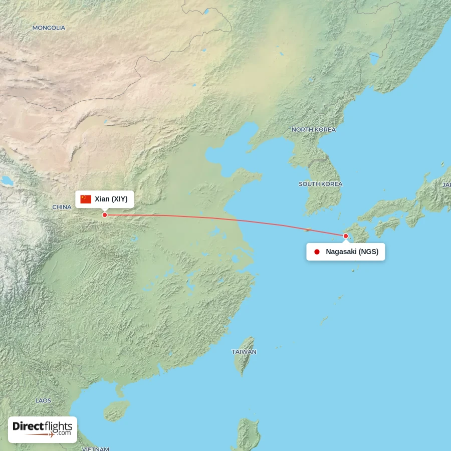 XIY - NGS route map
