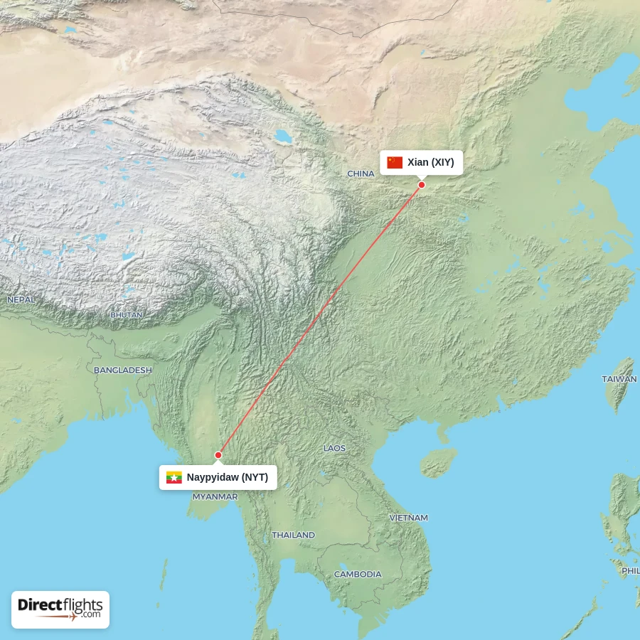 XIY - NYT route map