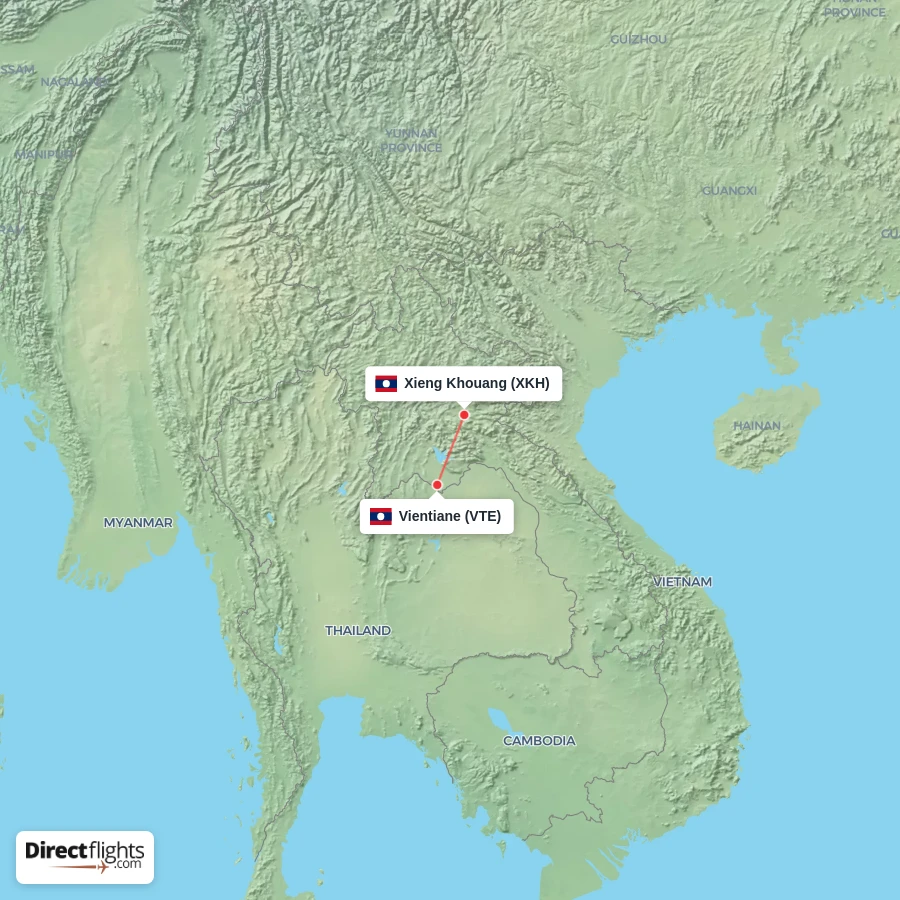 XKH - VTE route map