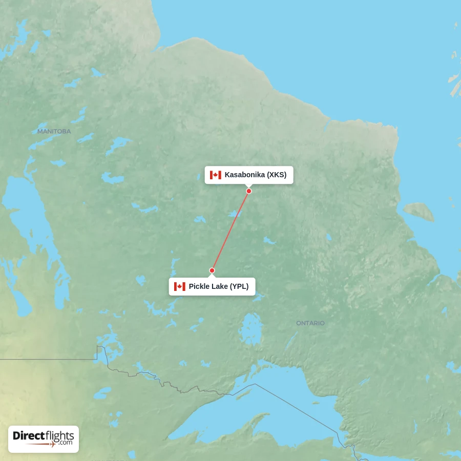 XKS - YPL route map