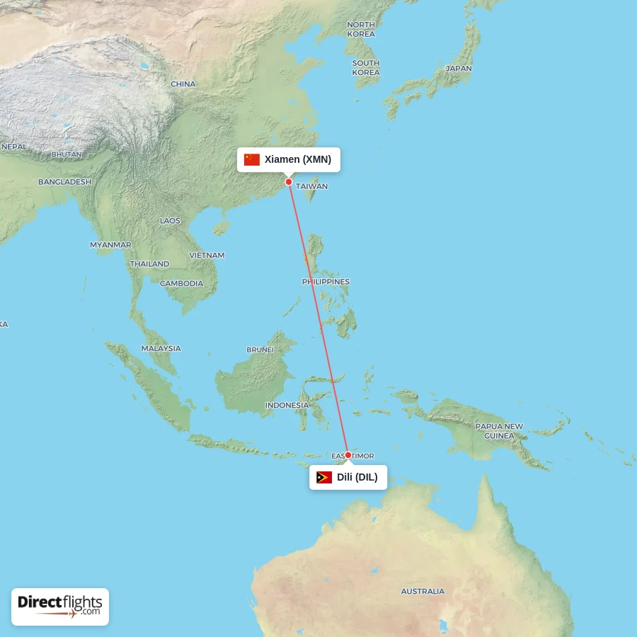 XMN - DIL route map