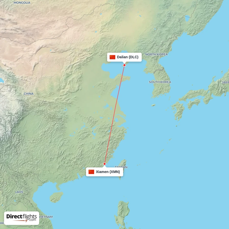 XMN - DLC route map