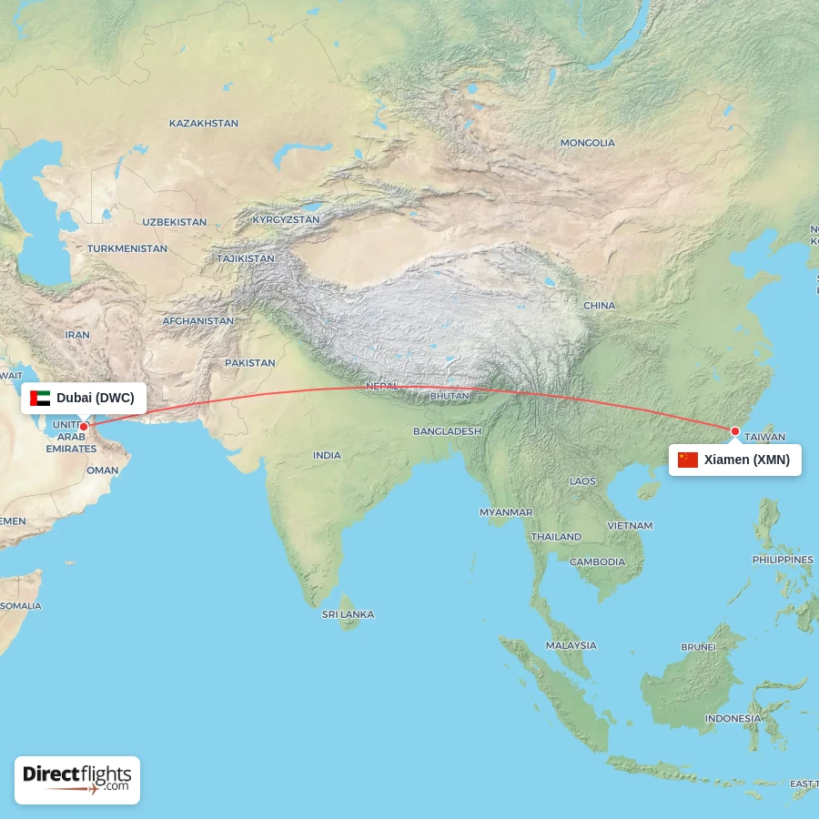 XMN - DWC route map